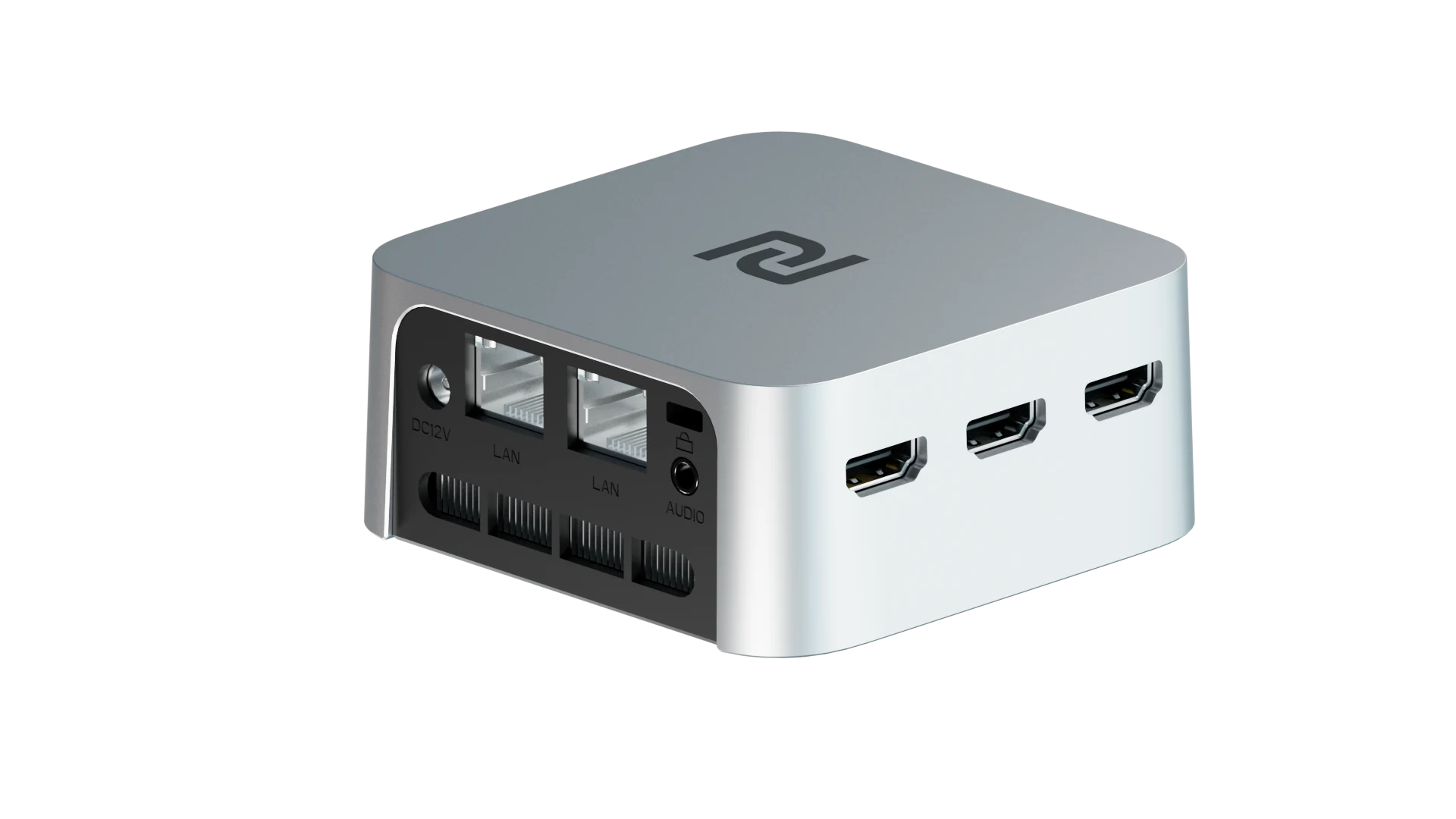 Nx1 rear ports: DC12V, LAN×2, Audio