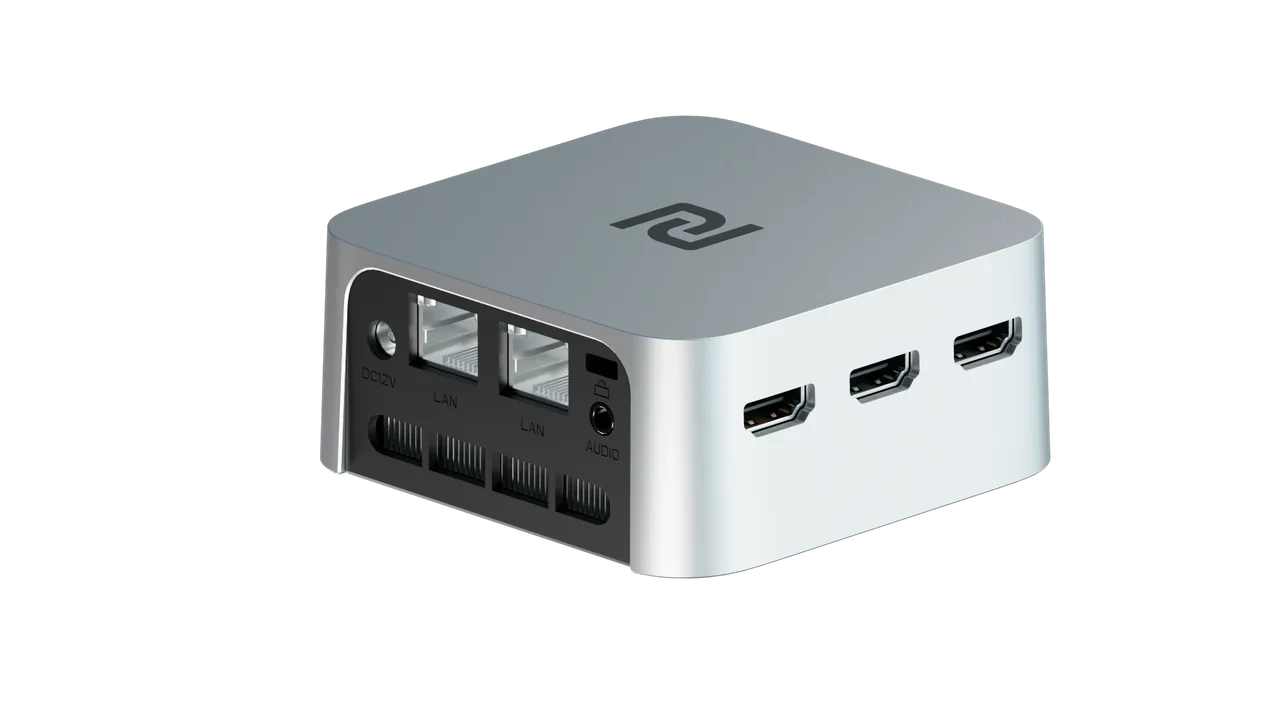 Nx1 rear ports: DC12V, LAN×2, Audio