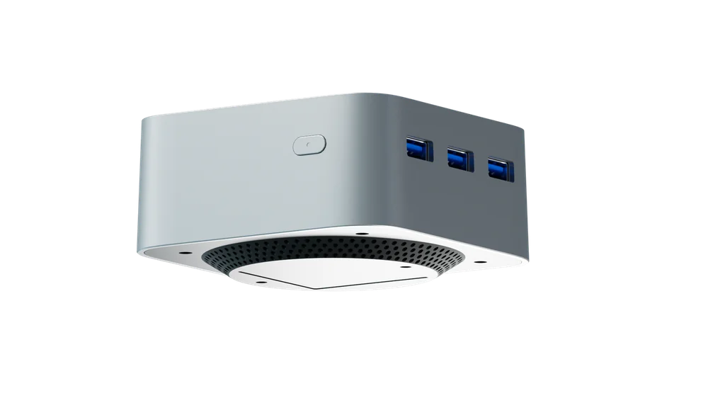 Hx1 left angle showing USB ports and vent